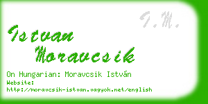 istvan moravcsik business card